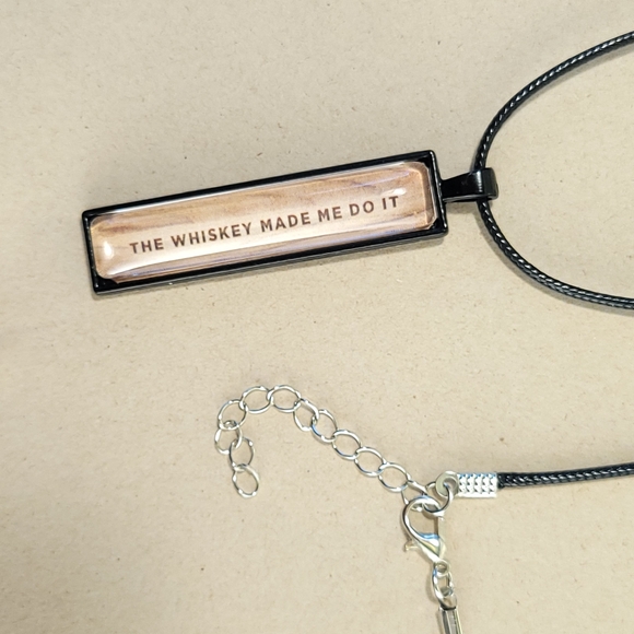 WHISKEY MADE ME DO IT Vertical Pendant Necklace - Picture 3 of 9